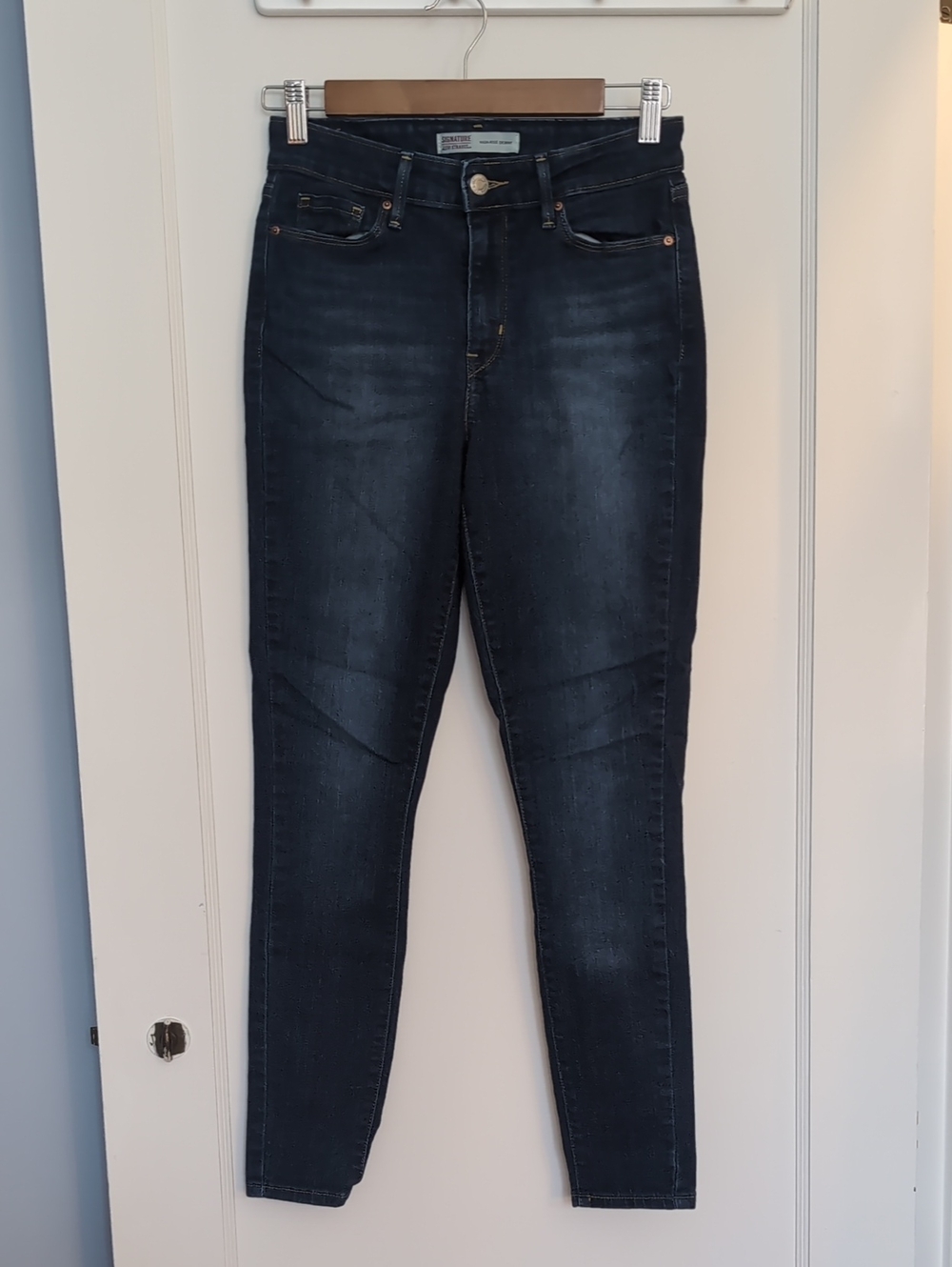 Levi's Dark Indigo Signature High Rise Skinny Jeans